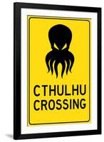 Cthulhu Crossing Creature-null-Framed Art Print