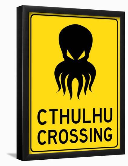 Cthulhu Crossing-null-Framed Poster
