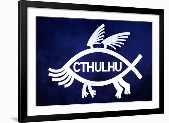 Cthulhu Fish Humor-null-Framed Art Print