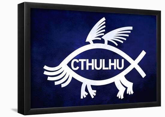 Cthulhu Fish-null-Framed Poster