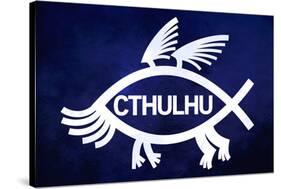 Cthulhu Fish-null-Stretched Canvas