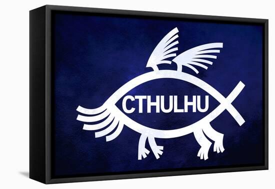 Cthulhu Fish-null-Framed Stretched Canvas