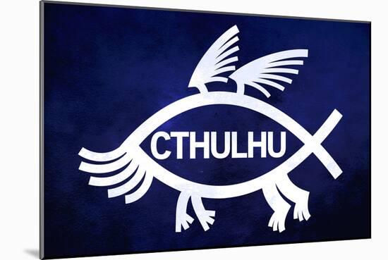 Cthulhu Fish-null-Mounted Poster