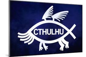 Cthulhu Fish-null-Mounted Poster