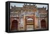 Cua Tho Chi gate, historic Hue Citadel, Imperial City, Hue, Vietnam-David Wall-Framed Stretched Canvas