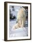 Cub Looking Up to Mother-Howard Ruby-Framed Photographic Print