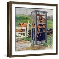 "Cub Scouts in Phone Booth," August 26, 1961-Richard Sargent-Framed Giclee Print