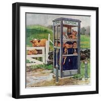 "Cub Scouts in Phone Booth," August 26, 1961-Richard Sargent-Framed Giclee Print