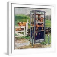 "Cub Scouts in Phone Booth," August 26, 1961-Richard Sargent-Framed Giclee Print