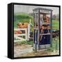 "Cub Scouts in Phone Booth," August 26, 1961-Richard Sargent-Framed Stretched Canvas