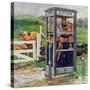"Cub Scouts in Phone Booth," August 26, 1961-Richard Sargent-Stretched Canvas