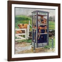 "Cub Scouts in Phone Booth," August 26, 1961-Richard Sargent-Framed Giclee Print