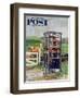 "Cub Scouts in Phone Booth," Saturday Evening Post Cover, August 26, 1961-Richard Sargent-Framed Giclee Print