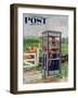 "Cub Scouts in Phone Booth," Saturday Evening Post Cover, August 26, 1961-Richard Sargent-Framed Giclee Print