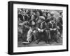 Cub Scouts Sitting around at Camp Out-null-Framed Photographic Print