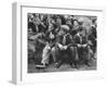 Cub Scouts Sitting around at Camp Out-null-Framed Photographic Print