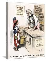 Cuba Address to Uncle Sam “” I Come to Buy, Not to Beg, Sir”” 1903. Colour Engraving from a Cartoon-null-Stretched Canvas