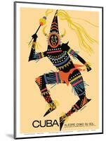 Cuba - Alegre Como Su Sol (Cheerful as Her Sun) - Native Folk Dancer-Luis Vega De Castro-Mounted Art Print