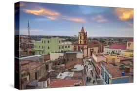 Cuba, Camaguey, Camaguey Province, City Looking Towards Iglesia De Nuestra Señora De La Soledad-Jane Sweeney-Stretched Canvas