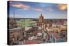 Cuba, Camaguey, Camaguey Province, City Looking Towards Iglesia De Nuestra Señora De La Soledad-Jane Sweeney-Stretched Canvas