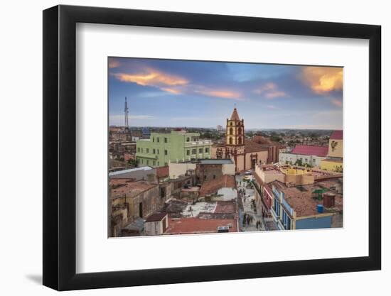 Cuba, Camaguey, Camaguey Province, City Looking Towards Iglesia De Nuestra Señora De La Soledad-Jane Sweeney-Framed Photographic Print