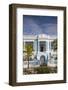 Cuba, Cienfuegos, the Malecon Linking the City Center to Punta Gorda, Blue Mansion Building-Jane Sweeney-Framed Photographic Print