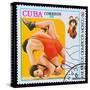 CUBA - CIRCA 1980: A Stamp Printed in Cuba, Devoted to Olympic G-maxim ibragimov-Stretched Canvas
