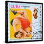 CUBA - CIRCA 1980: A Stamp Printed in Cuba, Devoted to Olympic G-maxim ibragimov-Stretched Canvas