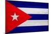 Cuba Flag Design with Wood Patterning - Flags of the World Series-Philippe Hugonnard-Mounted Art Print