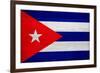 Cuba Flag Design with Wood Patterning - Flags of the World Series-Philippe Hugonnard-Framed Art Print