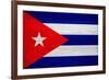 Cuba Flag Design with Wood Patterning - Flags of the World Series-Philippe Hugonnard-Framed Art Print