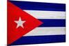 Cuba Flag Design with Wood Patterning - Flags of the World Series-Philippe Hugonnard-Mounted Art Print