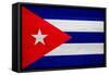 Cuba Flag Design with Wood Patterning - Flags of the World Series-Philippe Hugonnard-Framed Stretched Canvas