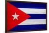 Cuba Flag Design with Wood Patterning - Flags of the World Series-Philippe Hugonnard-Framed Art Print