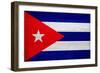 Cuba Flag Design with Wood Patterning - Flags of the World Series-Philippe Hugonnard-Framed Premium Giclee Print