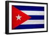 Cuba Flag Design with Wood Patterning - Flags of the World Series-Philippe Hugonnard-Framed Premium Giclee Print