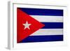 Cuba Flag Design with Wood Patterning - Flags of the World Series-Philippe Hugonnard-Framed Premium Giclee Print