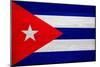 Cuba Flag Design with Wood Patterning - Flags of the World Series-Philippe Hugonnard-Mounted Premium Giclee Print