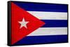 Cuba Flag Design with Wood Patterning - Flags of the World Series-Philippe Hugonnard-Framed Stretched Canvas