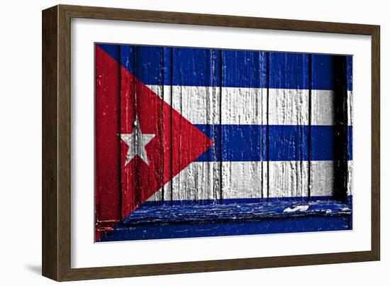 Cuba Flag-budastock-Framed Art Print