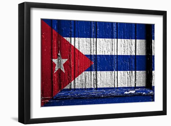 Cuba Flag-budastock-Framed Art Print