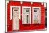 Cuba Fuerte Collection - 355 Street Red Facade-Philippe Hugonnard-Mounted Photographic Print