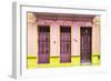 Cuba Fuerte Collection - 612 Street Havana - Pink and Yellow-Philippe Hugonnard-Framed Photographic Print