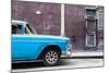 Cuba Fuerte Collection - 615 Street and Blue Car-Philippe Hugonnard-Mounted Photographic Print