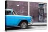 Cuba Fuerte Collection - 615 Street and Blue Car-Philippe Hugonnard-Stretched Canvas