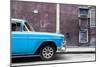 Cuba Fuerte Collection - 615 Street and Blue Car-Philippe Hugonnard-Mounted Photographic Print