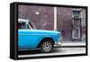 Cuba Fuerte Collection - 615 Street and Blue Car-Philippe Hugonnard-Framed Stretched Canvas