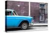 Cuba Fuerte Collection - 615 Street and Blue Car-Philippe Hugonnard-Stretched Canvas