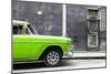 Cuba Fuerte Collection - 615 Street and Green Car-Philippe Hugonnard-Mounted Photographic Print