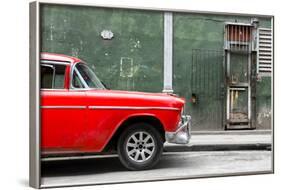 Cuba Fuerte Collection - 615 Street and Red Car-Philippe Hugonnard-Framed Photographic Print